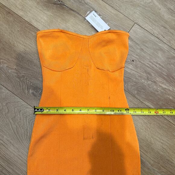 GUESS Women's Kismet Mirage Strapless Minidress Size S In Sun Stone - Picture 8 of 15